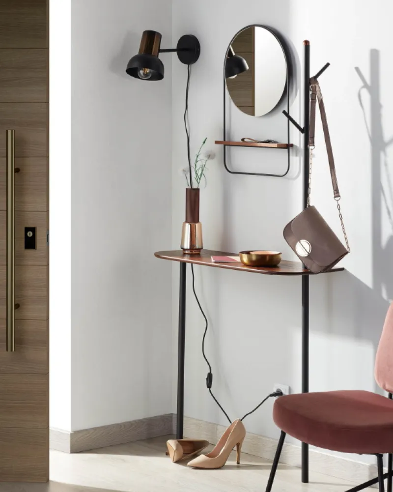 Kave Home Bijzettafel met Kapstok Marcolina 80x160cm