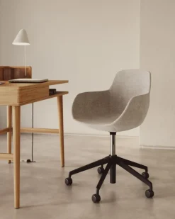 Kave Home Bureaustoel Tissiana en Aluminium Matzwart