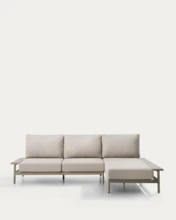 Kave Home Chaise Longue Bank 3-zits Taupe