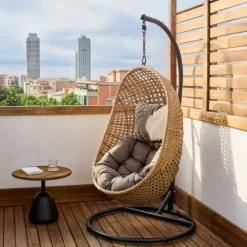 Kave Home Hangstoel Cira Onderstel Donkergrijs New