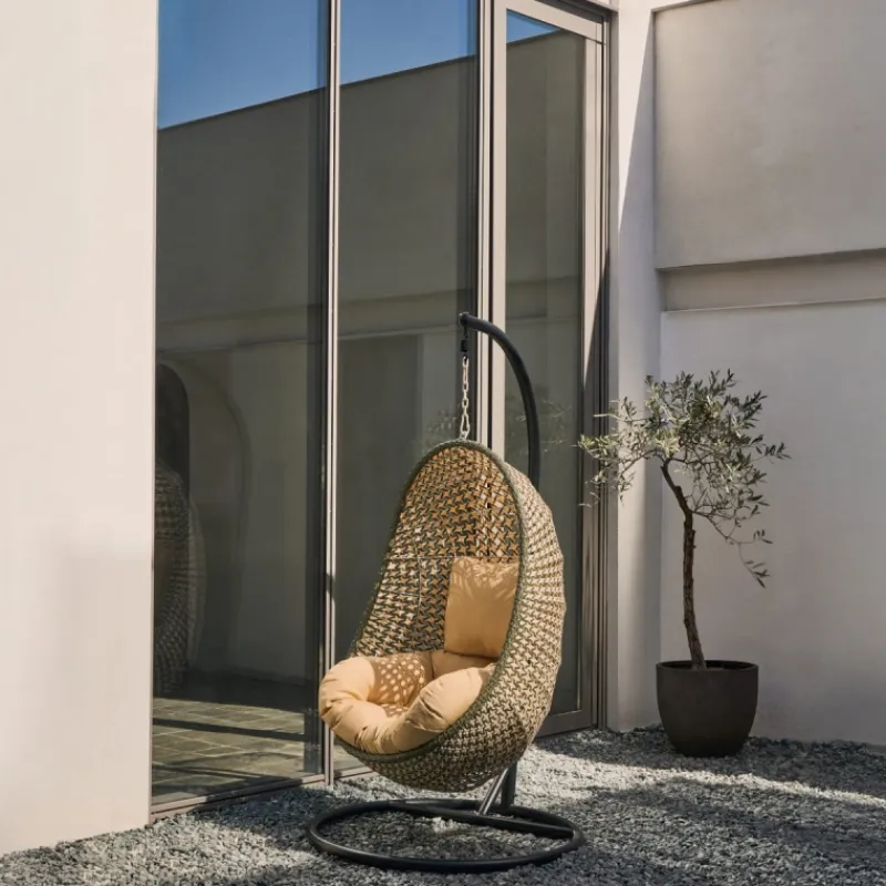 Kave Home Hangstoel Cira Naturel Onderstel