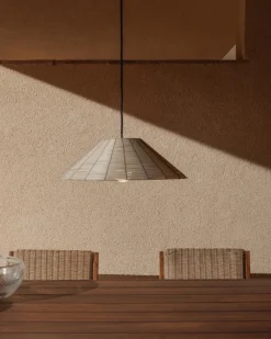 Kave Home Lampenkap Saranella Outdoor Rotan Lichtgrijs Ø50cm
