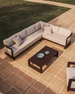 Kave Home Loungeset Nerano Hoekbank Klein Bruin Best