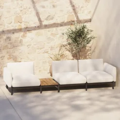Kave Home Loungeset Sorells 3-Zits Beige/Naturel/Grijs Online