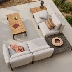 Kave Home Loungeset Sorells 4-Zits Beige/Naturel/Grijs