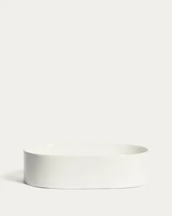 Kave Home Opzetwastafel Ovara Wit Geglazuurd Keramiek 50x31cm