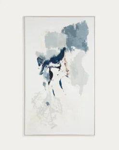 Kave Home Schilderij Erale Abstract Grijs Blauw 200cm Best