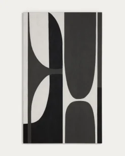 Kave Home Schilderij Onure Abstract Zwart Wit 200cm