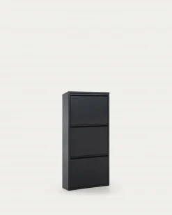 Kave Home Schoenenkast Ode 50x103cm 3 Deuren Zwart New