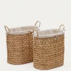 Kave Home Wasmand Tressa Set van 2 Natuurvezel 50cm/60cm