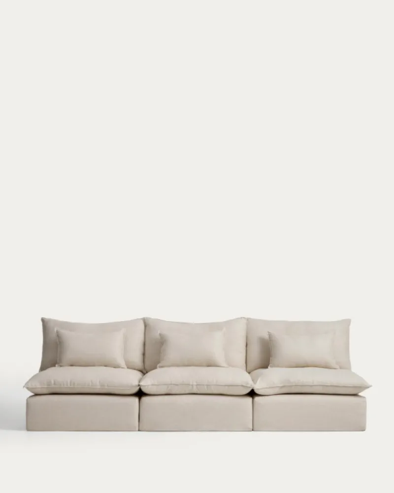 Kave Home 5-Zitsbank Anarela Linnen Beige
