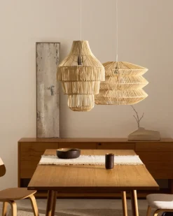 Kave Home Lampenkap Janoa Rotan Naturel Ø38cm