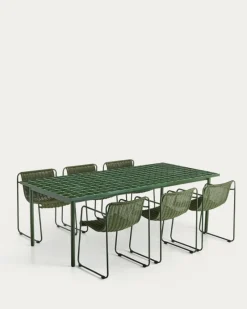 Kave Home Maurina Tuinset Staal Tegels Groen 223x101cm Online