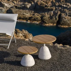 Kave Home Salontafel Saura Wit Terrazzo 32xØ55cm