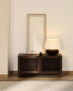 Kave Home Schoenenkast Beyla Essenfineer Walnoot 98cm