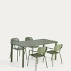 Kave Home Tuinset Brai Staal Groen 180x90cm