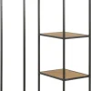 Giga Living Kledingkast Bronx Metal Zwart/Naturel -