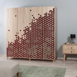 Arabic House Kledingkast Imaj Melamine Sonoma Eiken Donker Triangles Sale