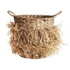 Kodu Mand Rond Kasses Naturel Fiber Bruin Clearance