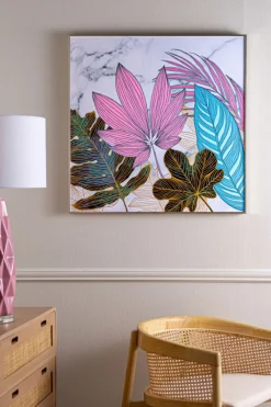 Kodu Wanddecoratie Set van 2 Zali MDF Lichtbruin Outlet