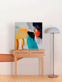 Kodu Wanddecoratie Set van 2 Krysta MDF Wit Clearance