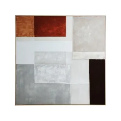 Kodu Wanddecoratie Vierkant Malih Canvas Bruine Tonen