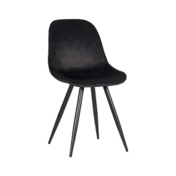 Label51 Eetkamerstoel Capri Velvet Zwart Hot