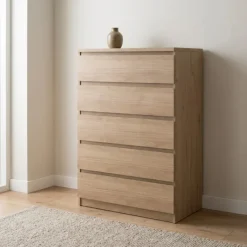 Giga Living Ladekast Ylva 5 lades Hickory - Naturel Online