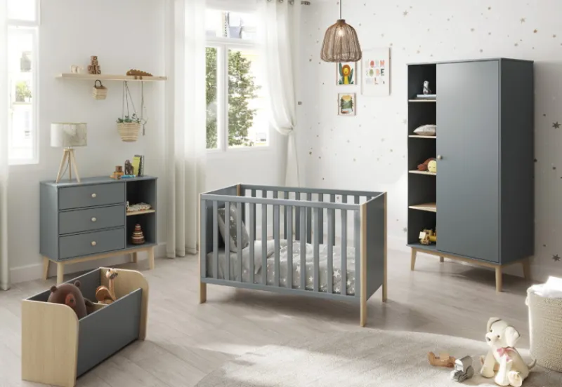GM Ledikant Esteban 120x60 Khaki Groen/wit Wax - Giga Meubel Outlet