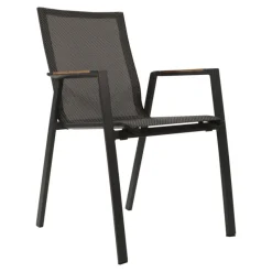 Lesli Living Stapelstoel Tarragona Teak Negro Antraciet Hot