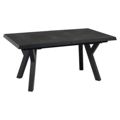 Lesli Living Uittrektafel Murcia Zwart Exclusive 163/203cm Outlet