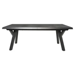 Lesli Living Uittrektafel Murcia Zwart Exclusive 204/264cm