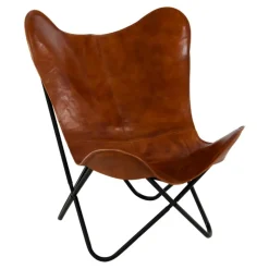 Lesli Living Vlinderstoel Buffalo, Bruin Clearance