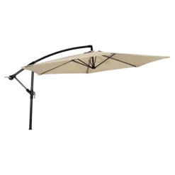 Lesli Living Zweefparasol Gemini Ecru Ø3Mtr