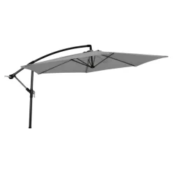 Lesli Living Zweefparasol Gemini Ø3Mtr Grijs Outlet