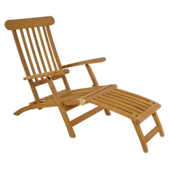 Lesli Living Ligstoel Teak Verstelbaar