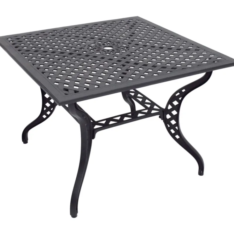 Lesli Living Vierkante Tuintafel Trafalgar Gietaluminium 100x100cm Discount