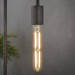 GM Lichtbron LED filament buis 18,5 cm - E27 4W 2100K 280lm dimbaar / Amberkleurig glas - Giga Meubel