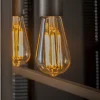 GM Lichtbron LED filament druppel - E27 6W 2100K 450lm dimbaar / Amberkleurig glas - Giga Meubel