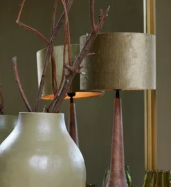 Light & Living Lampenkap Gemstone Olijf Ø35cm Olijfgroen Best