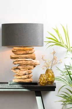 Light & Living Lampvoet Fury Recycled Teakhout Naturel 60cm Outlet