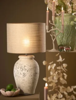 Light & Living Lampvoet Vulsini Antiek Grijs Ø28x50cm