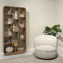 Livingfurn Boekenkast Brix Logan Almond Organisch