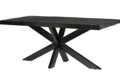 Livingfurn Boomstamtafel Norris Spider Mangohout Zwart 240cm Clearance