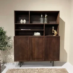 Livingfurn Buffetkast Elan Mangohout Bruin 135x170cm