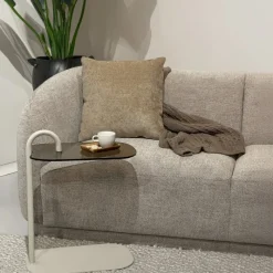 Livingfurn Bijzettafel Brix Amy Glas Beige Sale