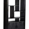 Livingfurn Wandkast Norris Zwart 110x180cm