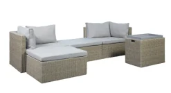 Giga Living Loungeset Modular Bruin/Beige Set van 6 -
