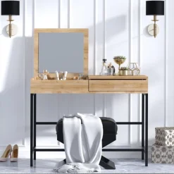 Arabic House Make-up Tafel Linda Melamine Eiken Zwart