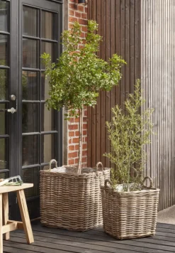 Giga Living Mand Arles Vierkant Set van 2 Grijs Kubu -